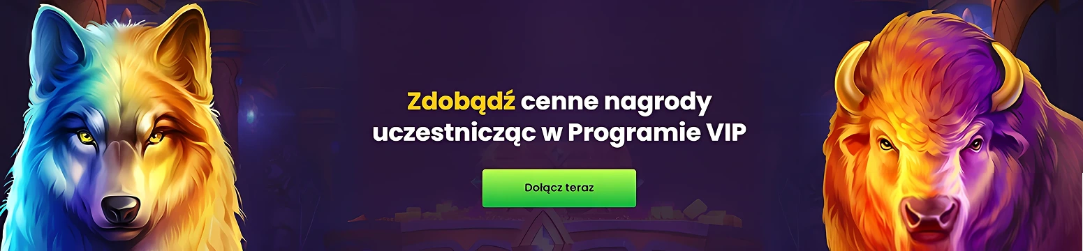 Wilk i bizon zapraszają do programu VIP Bizzo Casino