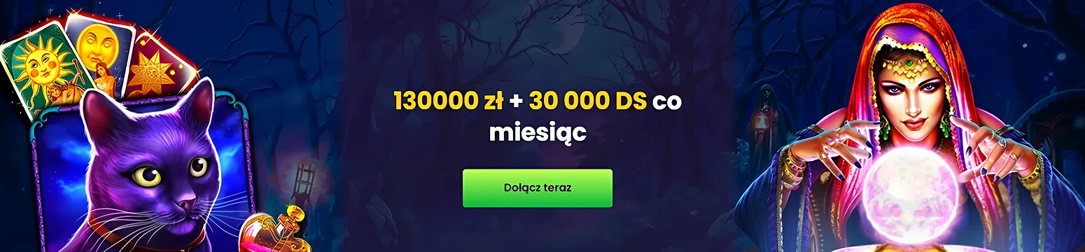130000 zł i 30000 DS z wróżką i kotem Bizzo Casino
