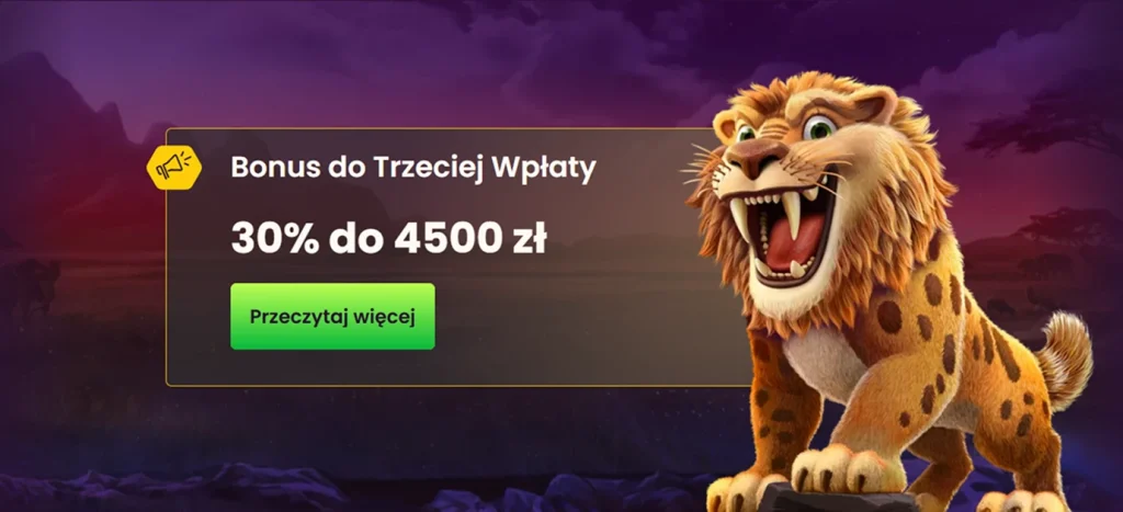 Bonus 30% do 4500 zł za trzeci depozyt w Bizzo Casino